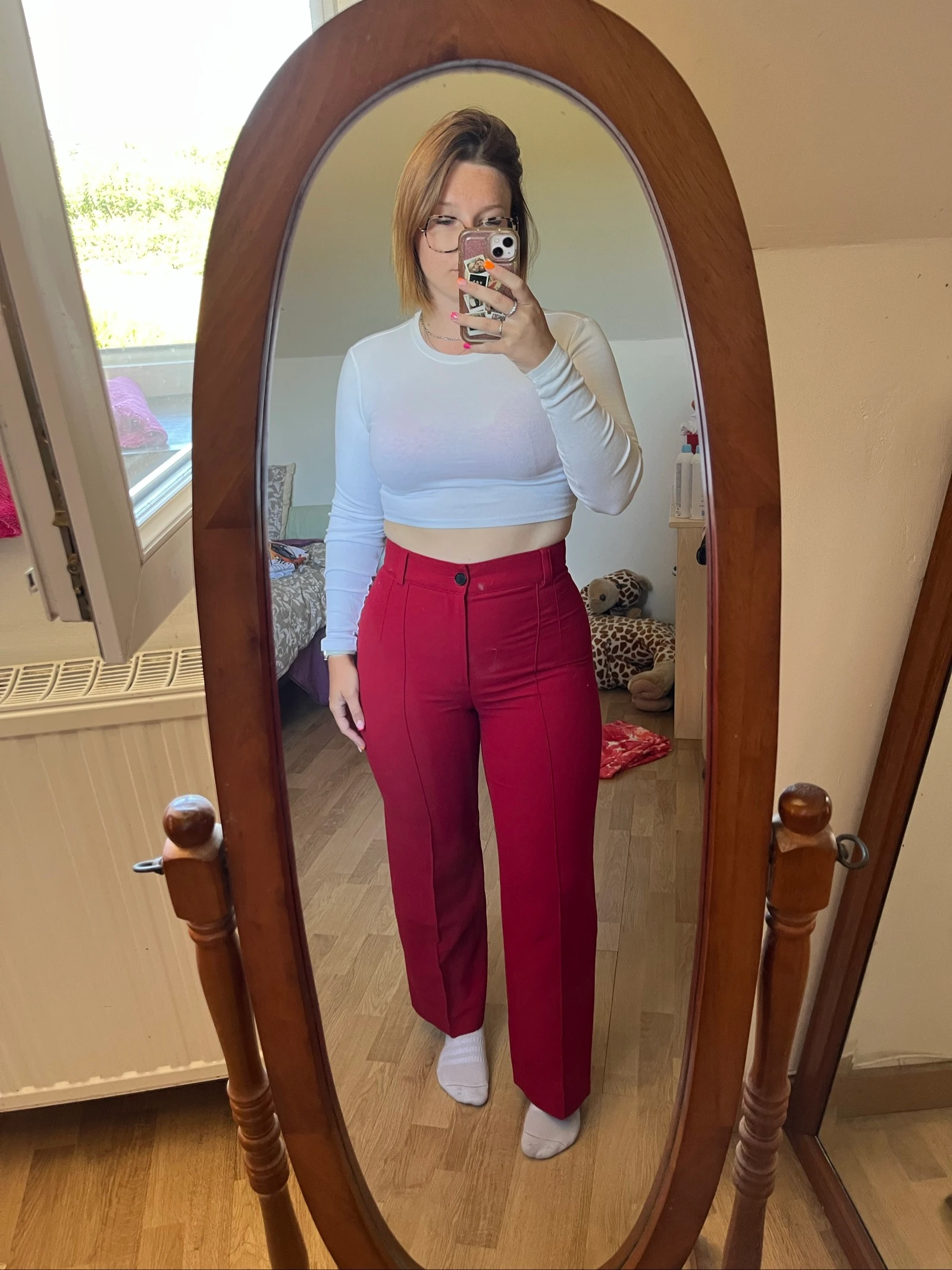 Pantalon rouge Zara 